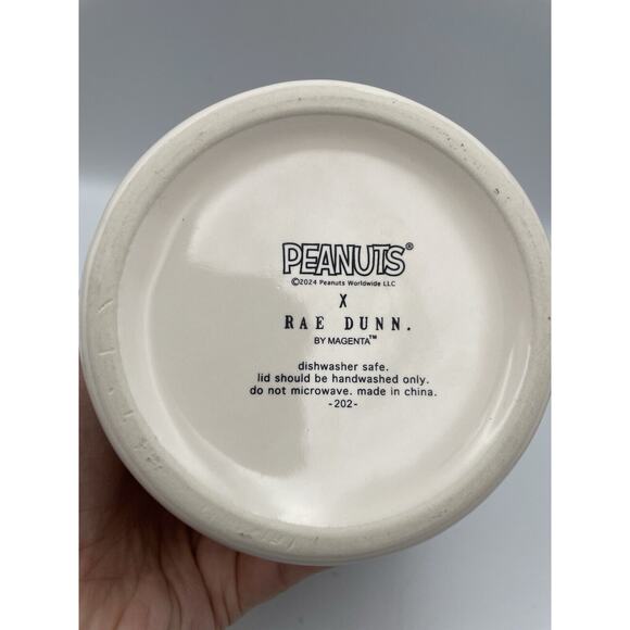 NEW 2025 Rae Dunn Peanuts “Made With Love” Snoopy Valentine's Day Canister Jar - Picture 10 of 10